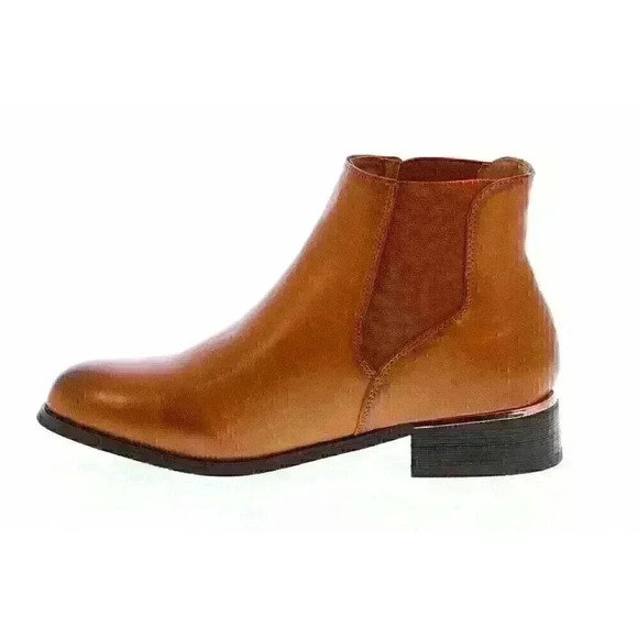 NEW NIB Krush Women's Kara Metallic Detail Brown Chelsea Boot Sz 5UK/7US - Picture 2 of 7